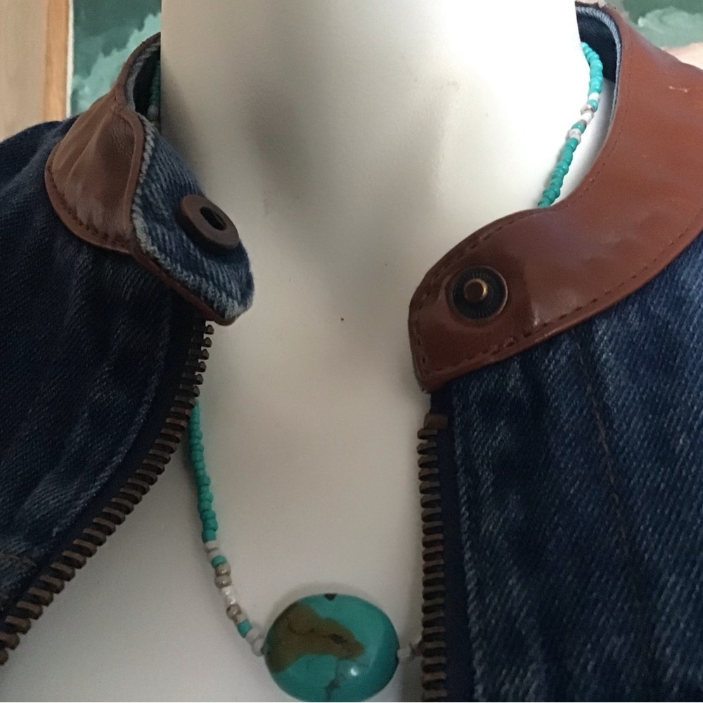 Metro Style sz 10 zipper denim jacket,